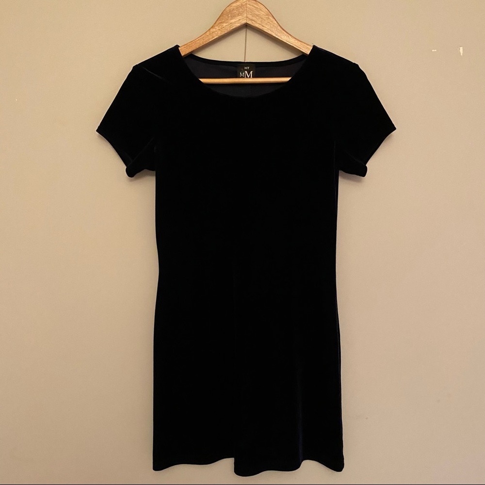 Velvet Minidress - Midnight Blue - Size Small